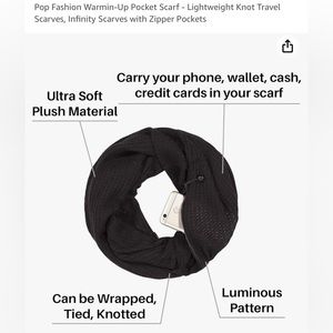 Infinity scarf with a zippered pocket!